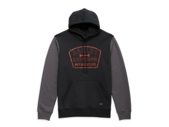 Mens "#1 Race Slub" Jersey Hooded Graphic 96011-22VM Black