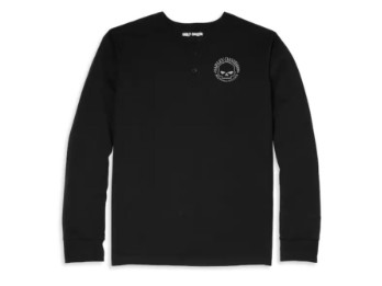 Men Longsleeve "Willie G Skull Three Button" 96037-22VM