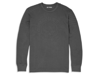 Men Pullover "Willie G Skull Flat Back Rib" 96038-22VM