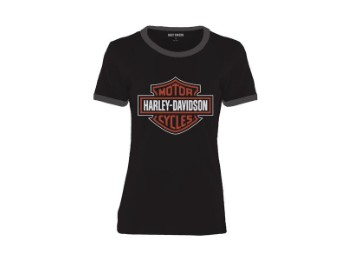 Women's T-Shirt "Classic Logo" Bar & Shield White 96234-21VW