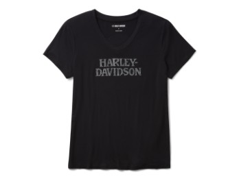 T-Shirt "Willie G Skull Bling V-Neck" 96333-26VW