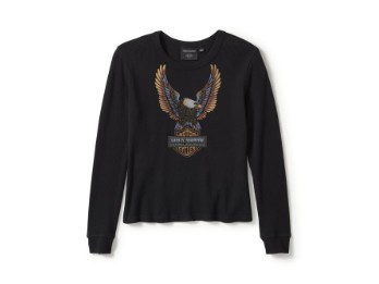 Long Sleeve "Neon Eagle Sistressed Waffle" 96531-25VW