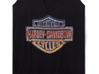 Top "Bling Notch Neck Tank-Ombre Bar&Shield" 96635-25VW