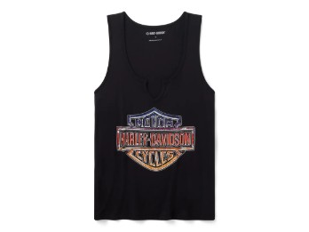 Top "Bling Notch Neck Tank-Ombre Bar&Shield" 96635-25VW