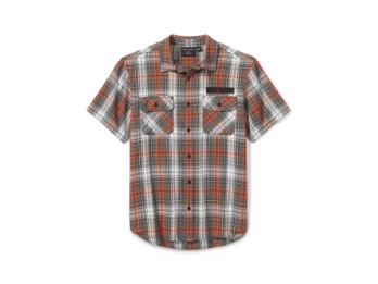 Herren "Block Font Yarn Dyed Plaid Shirt" 96738-25VM