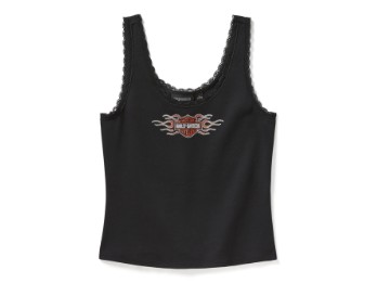 Damen "Vintage Flames Bling Lace Trim Tank" 96773-25VW