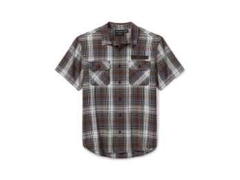 Harley-Davodson Herren "Block Font Yarn Dyed Plaid Shirt" 96855-25-VM