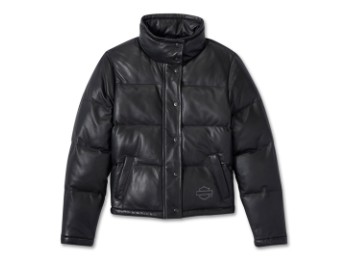 Ladies Blacked Out Leather Puffer 97012-24VW