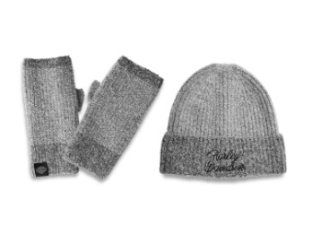 Knitted Hat and Glove Set Women