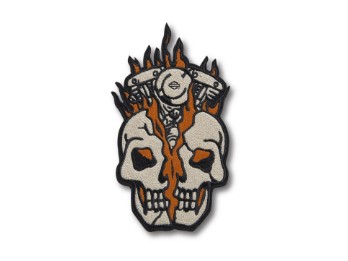 Patch Skull Engine Flames 13x23 cm 97666-21VX