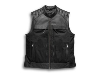 Men's Synthesis Pocket System Leather/Textile Vest 98120-17VM