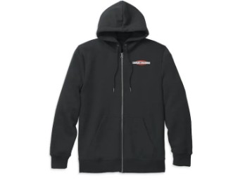 Herren Hoodie "Stacked Logo Zip" Black 99118-22VM