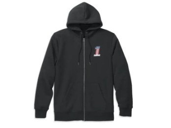 Herren Zip Hoodie "#1 Race Grafik" 99120-22VM