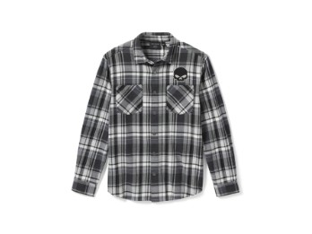 Herren "Willie G™ Skull Plaid Long Sleeve Shirt" 99290-25VM