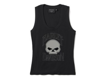Damen "Willie G™ Skull Ribbed Tank" 99296-25VW