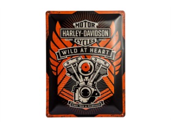 Harley-Davidson Nostalgic Metal Sign NA63310 -H-D Wild At Heart- 30x40cm