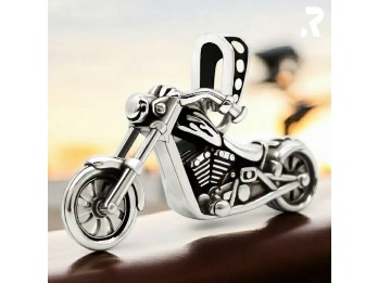 Edelstahl Anhänger "Chopper" by Rockyfy – Massives Custom-Bike