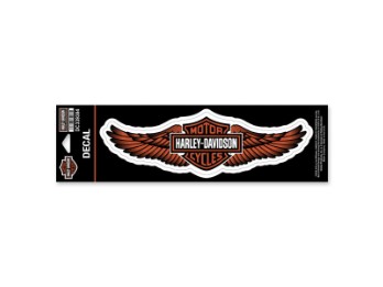 Harley Davidson Sticker / Decal -Straight Wings- Orange DC339384