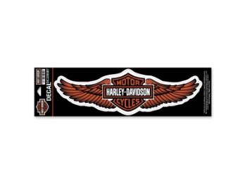 Harley Davidson Sticker / Decal -Straight Wings- Orange 3X DC339387