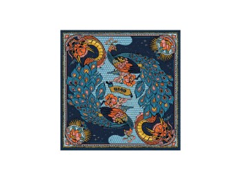 Square Bandana "Peacock" 60x60 cm