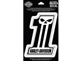 Harley-Davidson Sticker Decal -#1 SKULL- DC718303 Number One