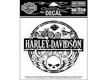 Harley-Davidson Sticker, Decal -WINGED SKULL- Sticker *DC2240883*