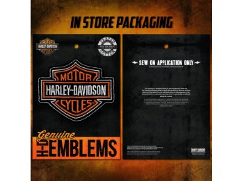 Harley-Davidson Patch/Emblem "B+S ORANGE" HDEMF1009 