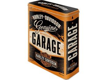 Harley-Davidson Tin Can -GARAGE- Vintage Storage Box NA30321