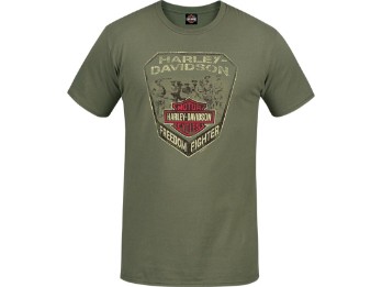 Harley-Davidson -Free Flight- Men's Dealer T-Shirt R003531 olive Cotton Tee