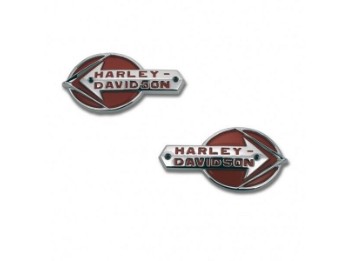 H-D TANK EMBLEM -HARLEY-DAVIDSON- 61775-59T SET of 2 +Kit