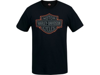 Harley-Davidson -SHIELD POP- Dealer T-Shirt R003547 Black Man's Tee Cotton