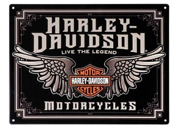 Harley-Davidson tin sign "H-D Winged Bar & Shield" HDL-15544