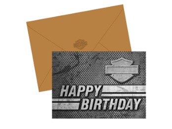 Harley-Davidson Birthday Card HDL-20051 Black White