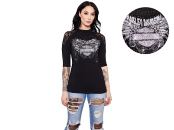 Harley-Davidson Damen Shirt "Stone Cold Cycle" HT4513BLK