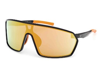 Harley-Davidson Brille "Iron Bond Smoke Color Enhanced, Orange Revo Lens, Hydrophobic" Black HZ0057