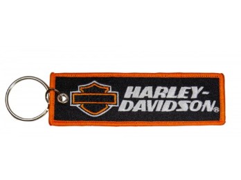 Harley-Davidson Key Ring Woven Embroidered Harley Silhouette