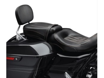 Asiento pasajero Black Diamond perfil bajo con costuras color tostado Touring
