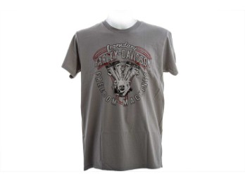 Ricks Men's T-Shirt -Engine Works- Grey  R003702