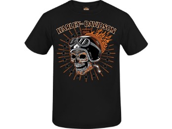 Harley-Davidson "Tattoo Skull" Men's Dealer T-Shirt R004124 Black Cotton Tee