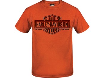 Harley-Davidson -Long B&S- Men's Dealer T-Shirt R004132 Antique Orange Cotton Tee