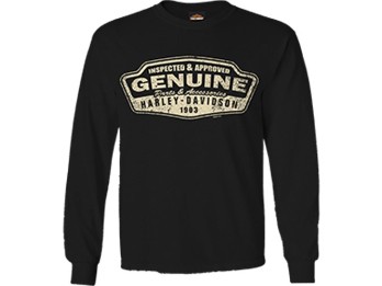 Harley-Davidson "Label Genuine" Men's Dealer Longsleeve R004176 Denim Cotton