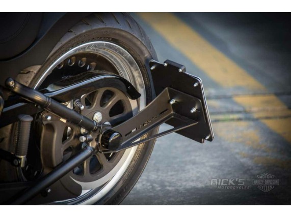 Ricks-Harley-Softail-00-07-seitlich-Kennzeichenhalter-matt-schw-TVABE-DE-283379037898-5