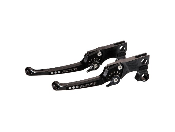 Ricks-Harley-Softail-1996-2014-verstellbare-Brems-und-Kupplungshebel-in-schwarz-283409377276