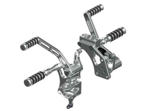 Ricks-Harley-Softail-TC96103-Furastenanlage-OEM-Position-poliert-O-Ring-TV-283396601545