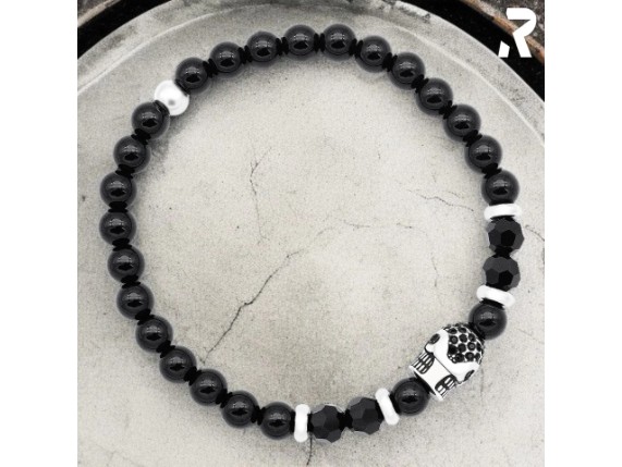 Rockiges Steinarmband mit Totenkopf schwarze Steinen Glitzersteine Rockyfy 14_1920x1920