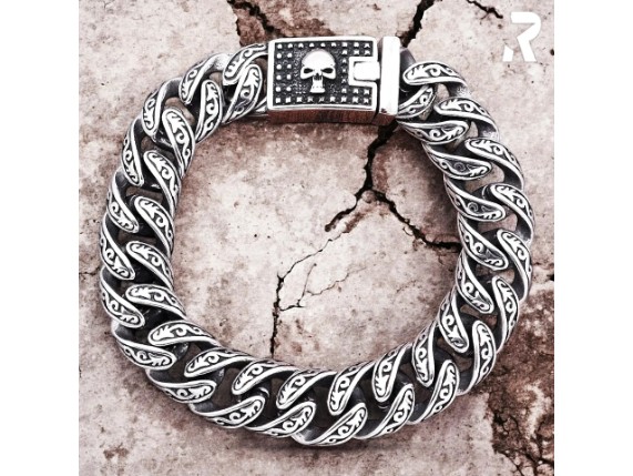 Rockyfy Totenkopf Armband Edelstahl Silber Totenkopfschmuck Rockerschmuck Bikerschmuck Bad King 2 06_1920x1920
