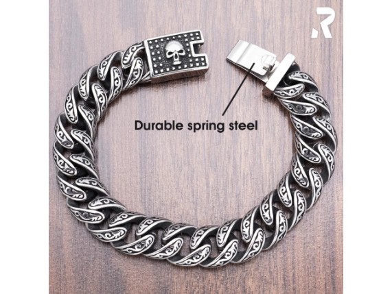 Rockyfy Totenkopf Armband Edelstahl Silber Totenkopfschmuck Rockerschmuck Bikerschmuck Bad King 2 08_1920x1920