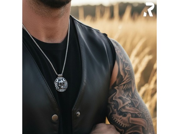 Rockyfy Totenkopf Kettenanhaenger mit Werkzeug Bikerschmuck Rockerschmuck rockiger Kettenanhaenger 06_1920x1920
