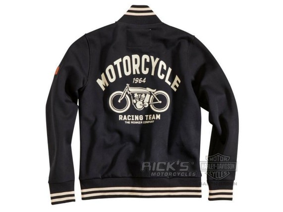 ROKKER-Schwere-Zip-Jacke-RACING-TEAM-im-College-Style-C5000701-schwarz-283195823063