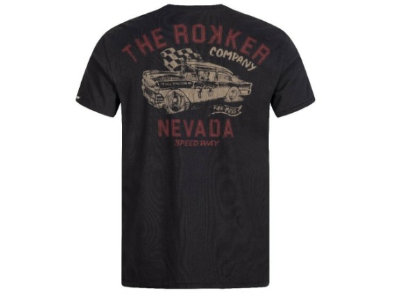 The-ROKKER-Company-T-Shirt-Nevada-Black-C3009701-Schwarz-Baumwolle-Tee-283903347258